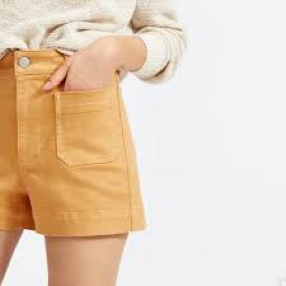 Everlane discontinued patch pocket shorts apricot orange size 00 🧡 - Picture 2 of 5